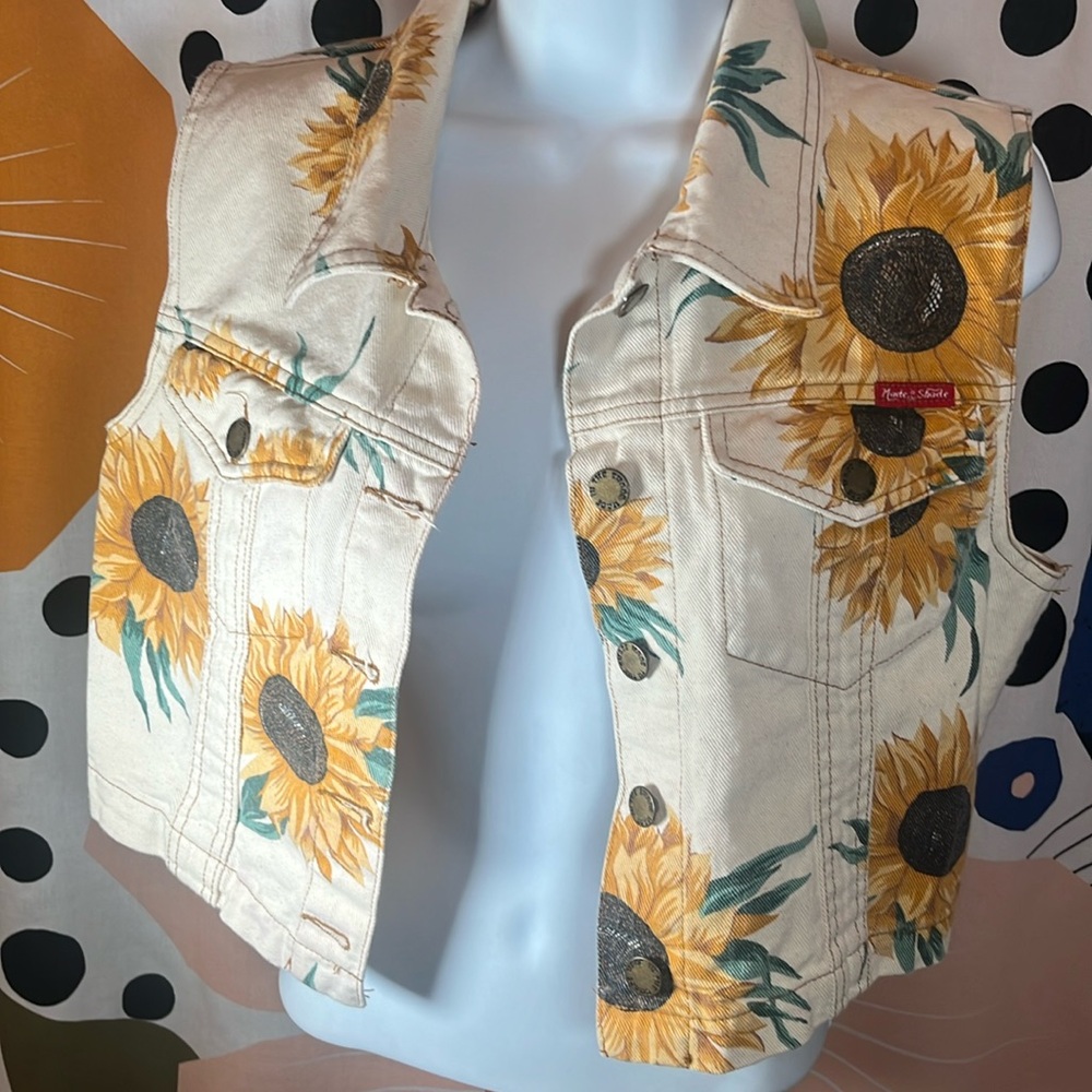 Vintage Sunflower Vest